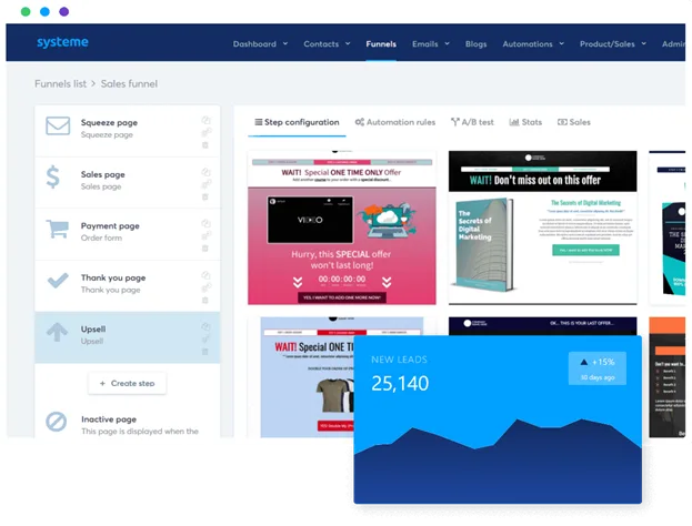 Systeme.io sales funnels