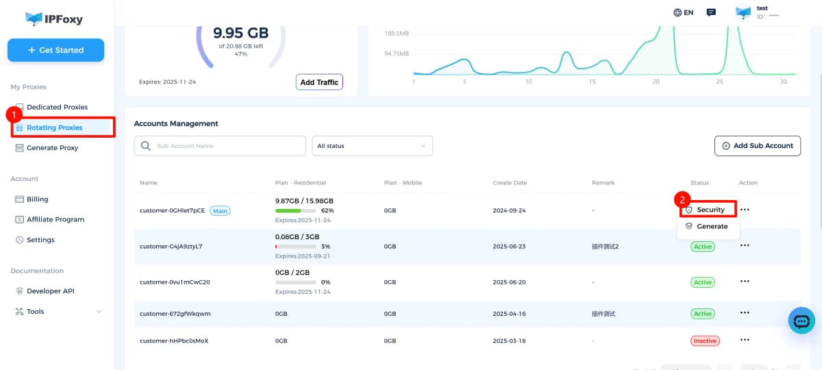 AdsPower profile interface